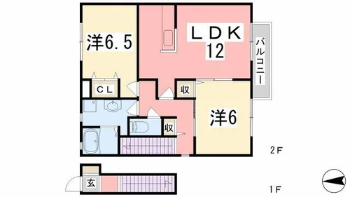 マノワール堂本【205号室】の間取り