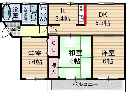 ジュネスト1番館【2階】の間取り