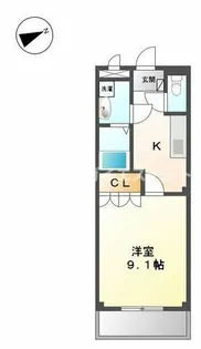 moe Ⅲ【202号室】の間取り