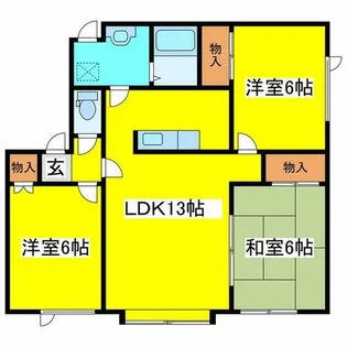 パークコートB【201号室】の間取り