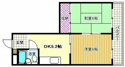 ビューハイム西村【3階】の間取り
