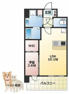 セレニテ十三ミラク【10階】の間取り