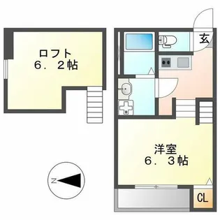 ロジュマン・ユイット【2階】の間取り