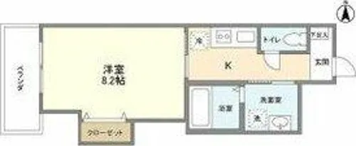 エルメディオ千種【7階】の間取り
