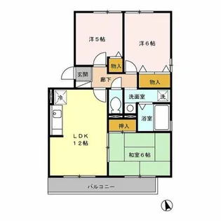 リバーフィールドⅠ【3階】の間取り