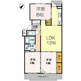 プレジデントタカヤ3【4階】の間取り