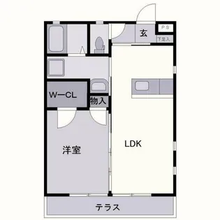 SOLEIL(ソレイユ)A・B【1階】の間取り