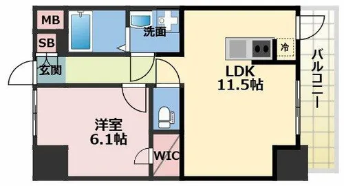 S-RESIDENCE新大阪駅前【13階】の間取り