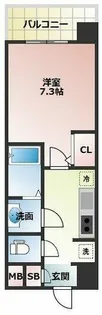 S-RESIDENCE新大阪駅前【14階】の間取り