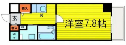 レジデンス野田阪神【4階】の間取り