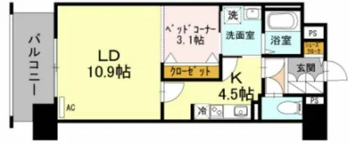 プリマクラッセ【10階】の間取り