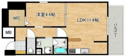 ロイジェント玉川【7階】の間取り
