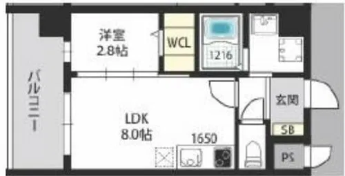 AXIA M-City大阪加賀屋【7階】の間取り