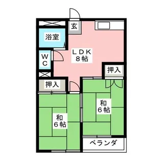 コーポ黒沢台Ⅰ【2階】の間取り