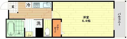 グランパシフィック姫里【6階】の間取り