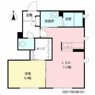 シャーメゾン国分 B棟【101号室】の間取り
