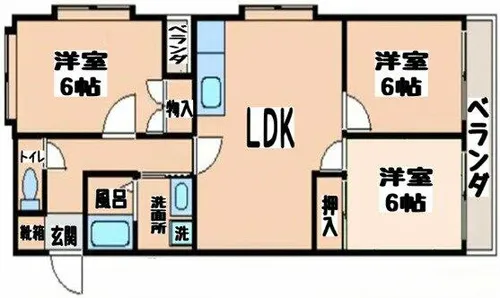 グランハイム中野【3階】の間取り