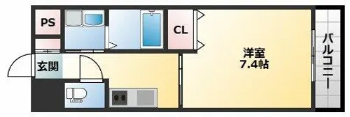 INOVE俊徳町【1階】の間取り