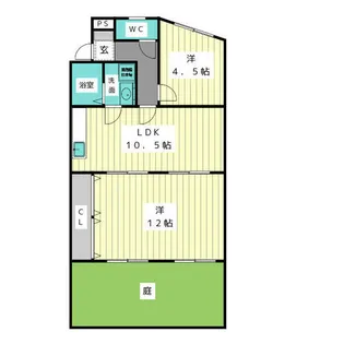 鉄村マンション S棟【1階】の間取り