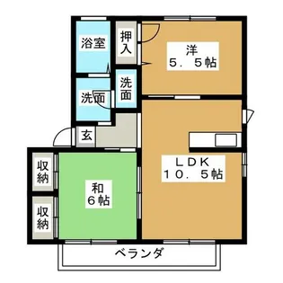 グリーンヒルズ 五番館【2階】の間取り