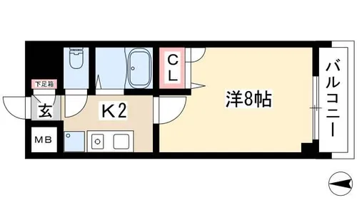 現代ハウス大須【303号室】の間取り