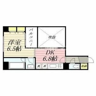 ゼウス桜川プレミアム【5階】の間取り