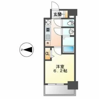 メイクス矢場町Ⅱ【6階】の間取り