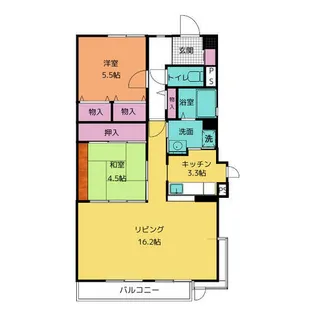 愛知県弥富市佐古木5丁目【マンション】の間取り
