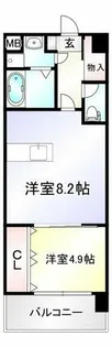 ビクトワール歯大前【10階】の間取り