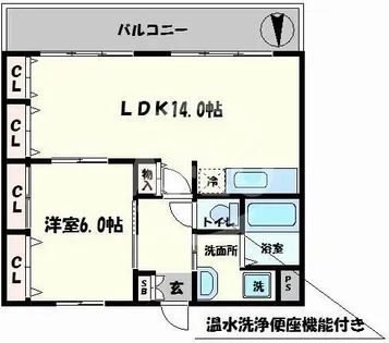 グローリーヨシダ【7階】の間取り
