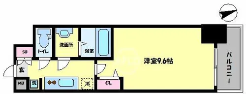 ソルテラスNAMBAフロント【11階】の間取り