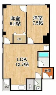 サンシャイン狭山【3階】の間取り