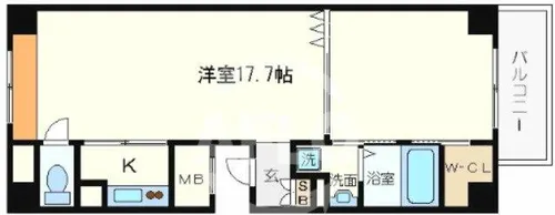 テラスレジデンス四ツ橋【9階】の間取り