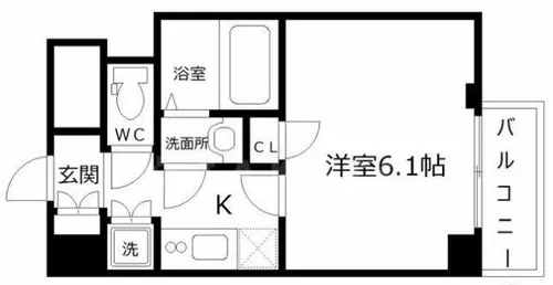 レジュールアッシュ梅田AXIA【15階】の間取り