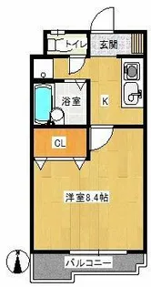 グリーングラス高取【3階】の間取り