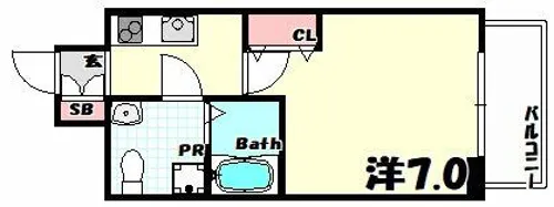 SERENITE神戸元町クレア【7階】の間取り