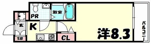 セレニテ神戸元町【7階】の間取り