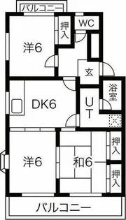 GREEN HOUSE TSURUTA【2階】の間取り