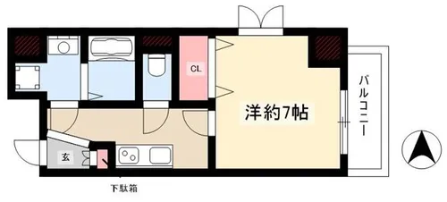 アプリーレ千代田(旧プレイズシード千代田)【0501号室】の間取り