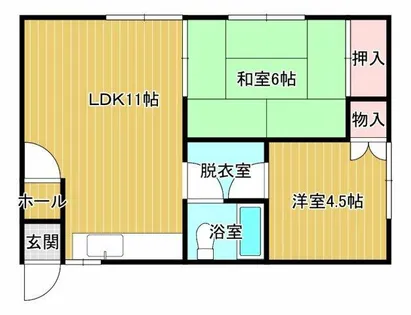 大和ハイツ3【2階】の間取り
