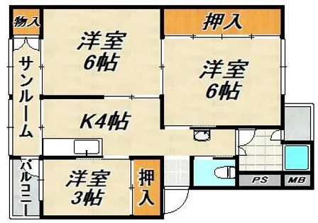 五位ノ池北ビル【4階】の間取り