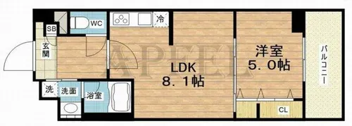 サン シエロ東今里【4階】の間取り