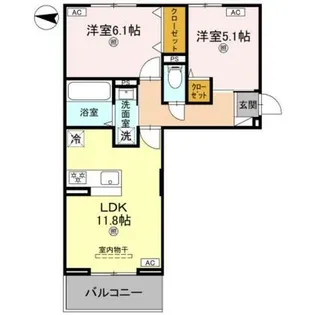 カーサ王寺【2階】の間取り