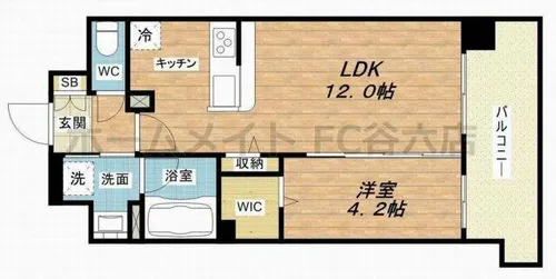 グレースリバー中之島【2階】の間取り