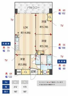 Alivis野田阪神【2階】の間取り