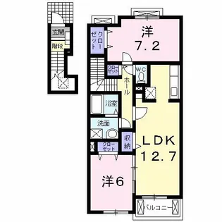 エアリースクエア Ⅱ【2階】の間取り