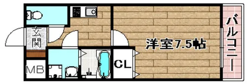 フジパレスタカシロ1番館【1階】の間取り