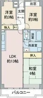 アーバンドエル杁中【5階】の間取り