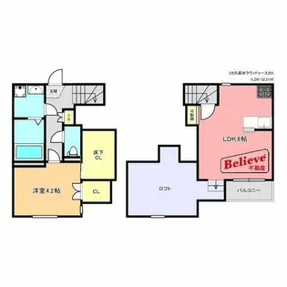福岡県久留米市長門石1丁目【アパート】の間取り