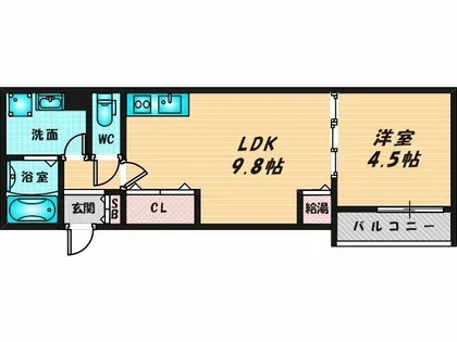 アート小若江【1階】の間取り